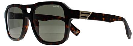 Police Square Heren Glanzend Donker Havana Groen SPLN65 Forever 2 Bruin