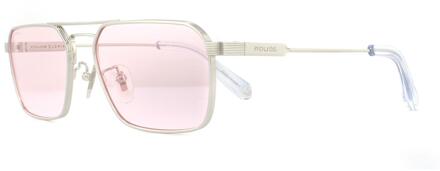 Police zonnebril SPLA23 Lewis Hamilton 0579 Glansend palladium roze 57 mm Zilver - One Size