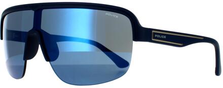 Police zonnebril SPLB47M Arcade 3 6QSB Matte Midnight Blue Blue Mirrored - maat Blauw