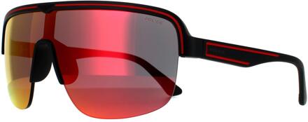 Police zonnebril SPLB47M Arcade 3 6VPX MATTE Dark Gray Multilayer Rood