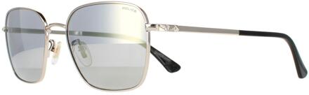 Police zonnebril Sple03 Roadie 1 8fex Shiny Camel Brown Smoke Silver Mirror Bruin