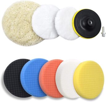 Polijsten Buffing Pads Kit,6Inch Auto Polijstschijf Voor Boor, auto Schuim Boor Buffer Spons Pads Voor Car Care Polijstmachine