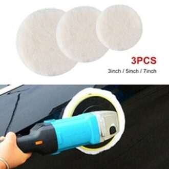 Polijsten Pad 3/5/7Inch Auto Zachte Wol Motorkap Buffing Wheel Pad Buffer Polijsten Polijstmachine Schoonmaken gereedschap