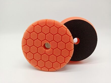 Polijsten Pad 30 Mmthick 6 Inch Hexagon Buffing Pad Blauw Licht Snijden Europa Spons Pad Voor Dual Action Auto Polishier oranje 1stk