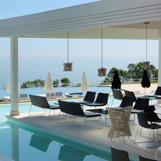 Polinesia buiten hanglamp Ø 30 cm donkerbeige