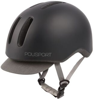 PolispGoudt helm Commuter mat zwart/grijs L 58-61cm