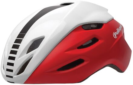 Polisport Helm Aero Road mat rood/glans wit/zwart L 58-61cm