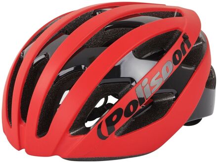 Polisport Light pro fietshelm l 58-62cm mat rood/zwart