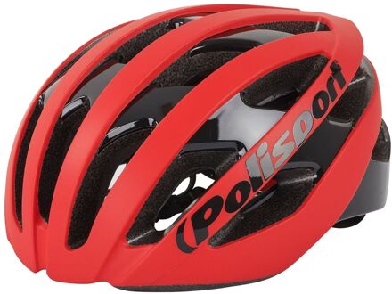 Polisport Light pro fietshelm m 52-58cm mat rood/zwart