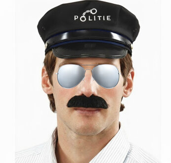 Politie agent verkleed combinatie set 3 delig - dames/heren - politiepet - snor - zonnebril