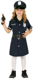 Politie agente verkleed jurk/jurkje voor meisjes Navy