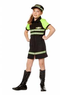Politie & Detective Kostuum | Veilig Verkeer Agente Vera | Meisje | Maat 128 | Carnaval kostuum | Verkleedkleding