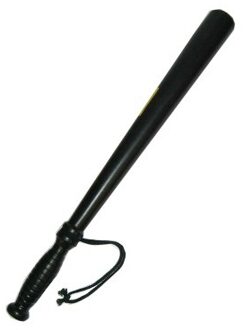 Politie gummi knuppel - zwart - 50 cm - plastic - Carnaval verkleed accessoire