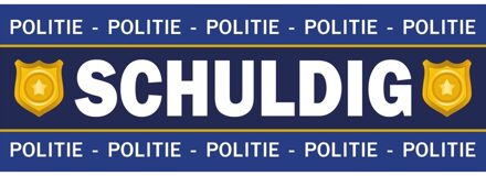 Politie schuldig sticker 6 x 19 cm