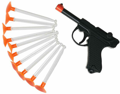 Politie/Soldaten speelgoed set - pistool met zuignap pijltjes - voor kinderen - plastic Multi