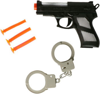Politie speelgoed set - pistool met accessoires - verkleed rollenspel - plastic - voor kinderen
