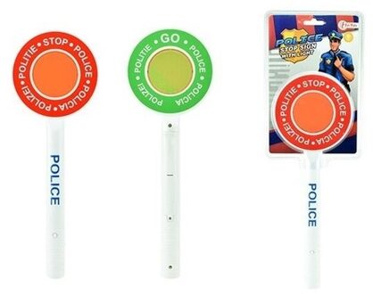 Politie speelgoed stopbord met licht 42 cm Multi