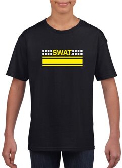 Politie SWAT team logo t-shirt zwart voor kinderen M (134-140)
