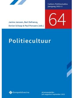 Politiecultuur - Cahiers Politiestudies