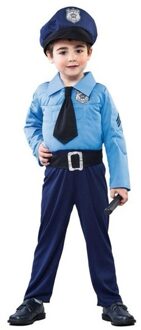 Politieman verkleedkleding kostuum - voor jongens - politie agent - carnaval - verkleedpak Blauw