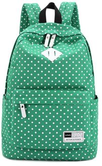 Polka Dot School Schouder Canvas Rugzak Tas Reizen Rugzak Grote Capcity Student Dagrugzak Satchel