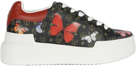 Pollini Monogram Butterfly Sneaker Pollini , Black , Dames - 38 EU
