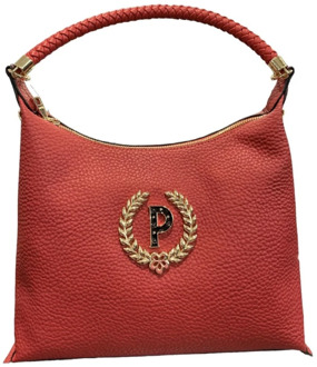 Pollini Rode Schoudertas met Pollini Logo Pollini , Red , Dames - ONE Size