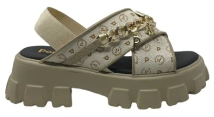 Pollini Trendy en comfortabele platte sandalen voor vrouwen Pollini , Beige , Dames - 40 Eu,41 Eu,37 EU