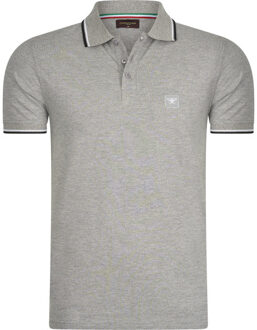 Polo applique pique Grijs - XXL