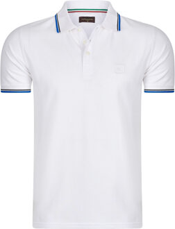 Polo applique pique - maat M Wit