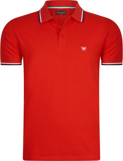 Polo applique pique Rood - L