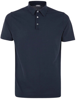 Polo Basic T-shirt Zanone , Blue , Heren - Xl,L,3Xl