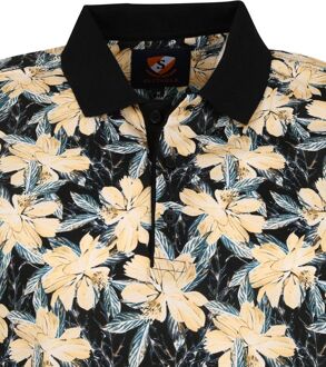 Polo Bloemen Donkerblauw Navy - L,M,XL