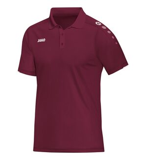 Polo Classico Bordeaux-Wit Maat 4XL