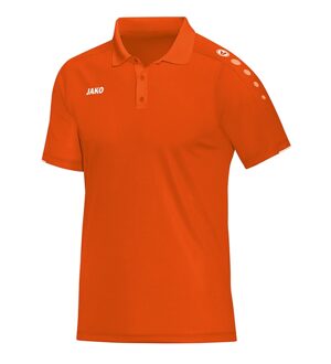 Polo Classico Fluo Oranje-Wit Maat 4XL