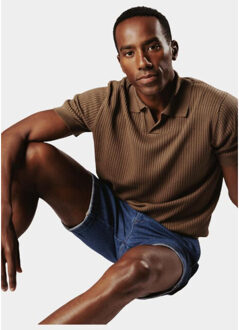 Polo heren richard knitted polo ss halfz bwa26106ri21/2002 Bruin - M