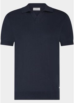 Polo heren shiwn knitted polo ss bwa26106sh26/4001 Blauw - XL