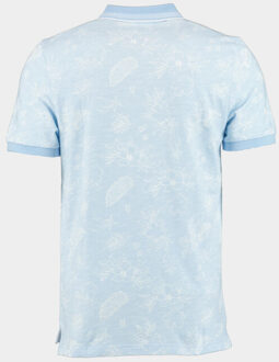 Polo korte mouw ken polo oxford aop 24108ke09bo/210 light blue Blauw