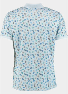 Polo korte mouw met print 25007/green - maat L Groen