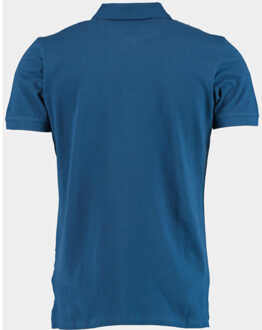 Polo korte mouw piqué donker new lobra/4211 - maat XXXL Blauw