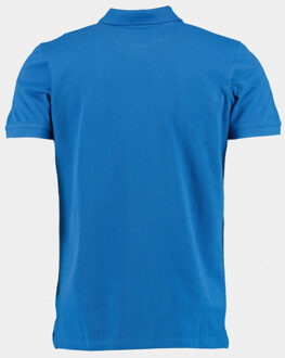 Polo korte mouw piqué kobalt new lobra/4633 - maat XL Blauw