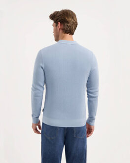 Polo lange mouw 241297 Blauw