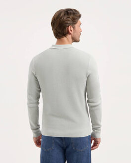 Polo lange mouw 241297 Zilver - XL