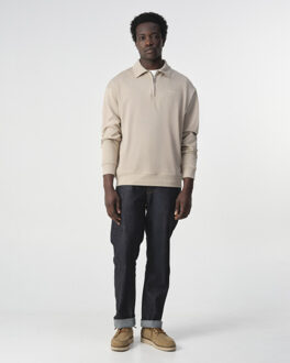 polo lange mouw- boaz Taupe - XXL