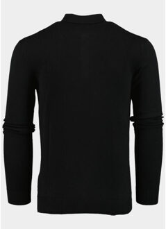 Polo lange mouw polo met boord 3020900/900 - maat XXL Zwart