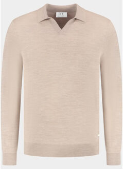 Polo lange mouwen heren connor knit ls bwa26105co75/2500 Beige