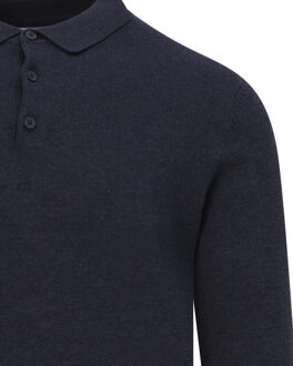 Polo long sleeve Blauw - XL