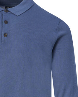 Polo long sleeve Blauw - XL