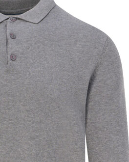 Polo long sleeve Grijs - M