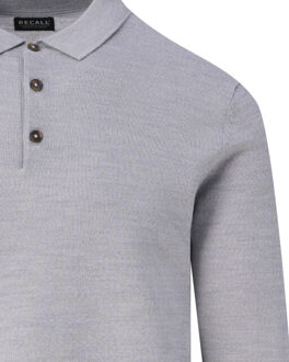 Polo long sleeve Grijs - XXXL